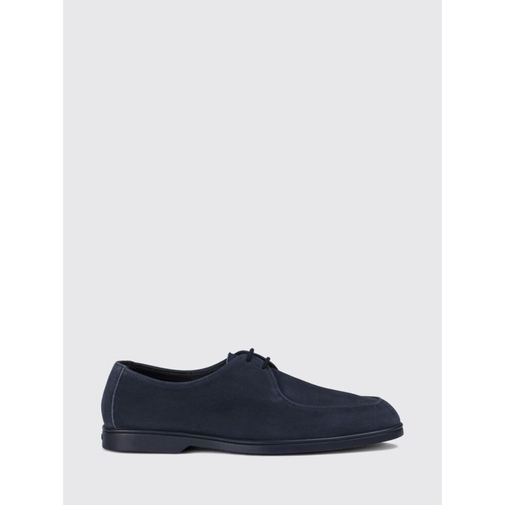 Doucal's Men Doucal's Suede Calfskin Derby Shoes With Raised Apron Toe